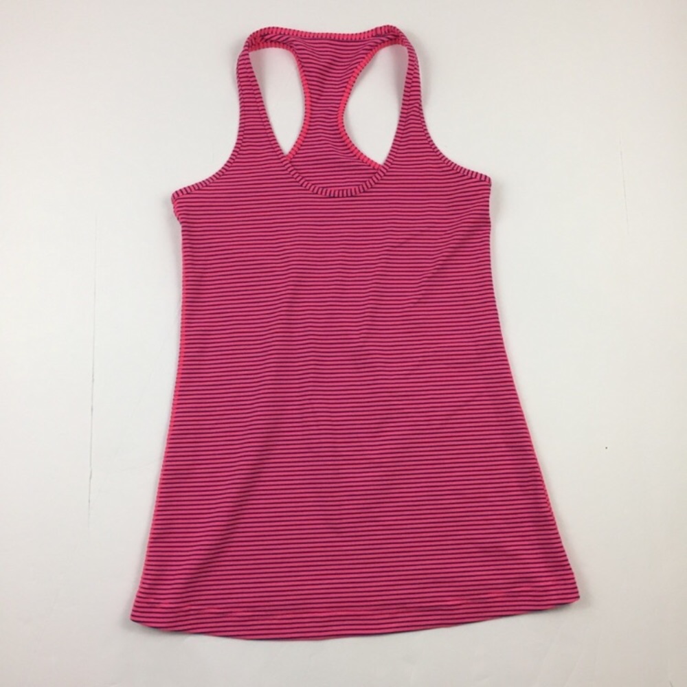 lululemon athletica Pink Striped Racerback Tank